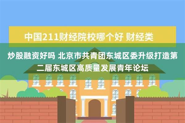 炒股融资好吗 北京市共青团东城区委升级打造第二届东城区高质量发展青年论坛