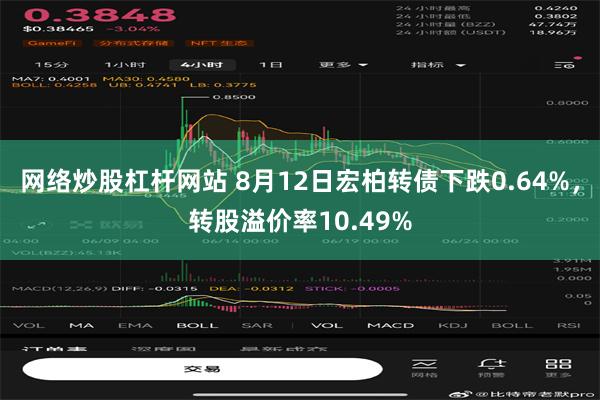 网络炒股杠杆网站 8月12日宏柏转债下跌0.64%，转股溢价率10.49%