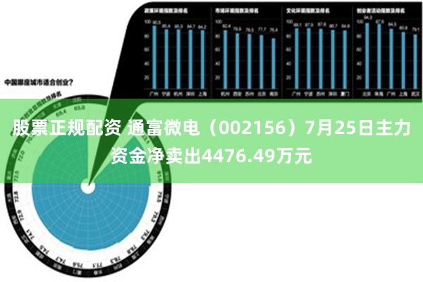 股票正规配资 通富微电（002156）7月25日主力资金净卖出4476.49万元