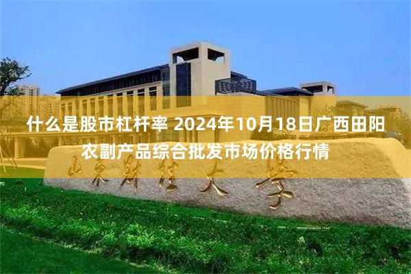 什么是股市杠杆率 2024年10月18日广西田阳农副产品综合批发市场价格行情